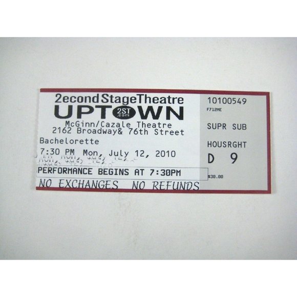 Bachelorette Show Program Second Stage Theatre Uptown Ticket Eddie Thomas Chimo - Picture 2 of 8